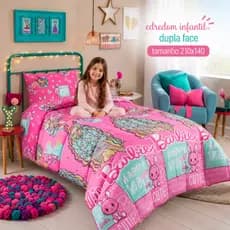 Edredom Infantil Homem-Aranha Lepper Dupla Face Cama Cobre Leito Solteiro Estampado Menino Menina Kids
