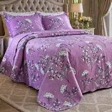 Cobre Leito King Super Luxo Colcha Para Cama Grande 3 Peças Dupla face 200 Fios Manta Grossa Rosa