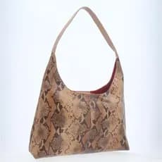 Bolsa Hobo em Couro Estilo Animal Print