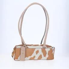 Bolsa Wishin Pampa em Couro com Estampa Animal Print