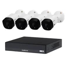 Kit 4 Câmeras Segurança Intelbras Com Dvr 4 Canais Com Hd