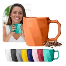 Jogo de Canecas Cerâmicas Kit 6 peças Louça Café da Manha Conjunto Cores Variadas