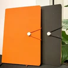 Caderno De Anotações Pauta Sintético 21x14 com Fecho de Ferro
