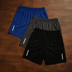 KIT 3 BERMUDAS MASCULINA COM LOGO REFLETIVO - CONJUNTO MAURICINHO SHORTS MASCULINO