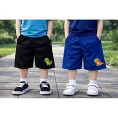 🔥 Kit 2 e 3 Bermudas Infantil e Juvenil Masculina – Dinossauro 🦖