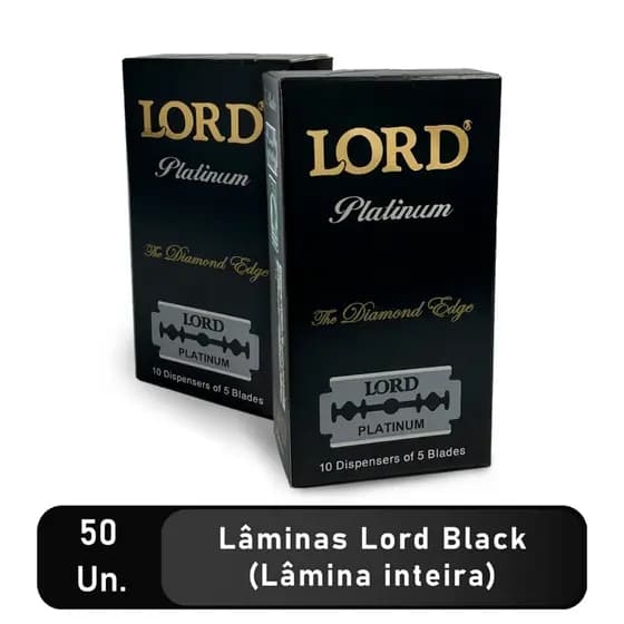 Lord Platinum Diamond Black 10 caixas com 50 unidades inteiras totalizando 500 unidades