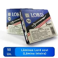 Lâmina lord Super aço 10 cartelas com 50 unidades inteiras totalizando 500 unidades