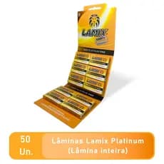 Lâmina Lamix new platinum pro 10 cartelas com 50 unidades totalizando 500 unidades inteiras