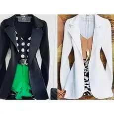 Blazer Feminino Max Casaquinho Acinturado Sobretudo Longo Neopreme Linda