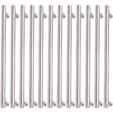 Kit 12 Puxador Móveis Haste Redonda Inox Escovado 64/96/128/160/192mm