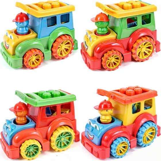 Brinquedo Carrinho Bloco De Montar Encaixe Didático Infantil