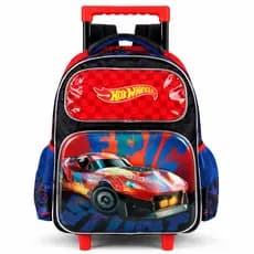 Mochila Infantil Escolar Hot Wheels Com Rodinhas Durável