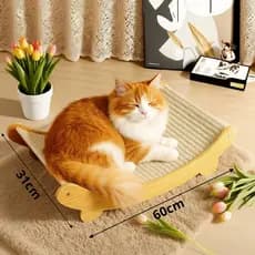 Arranhador e Cama de Gato Design Curvo Conforto e Durabilidade Ideal para Afiação de Garras e Descanso