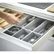 Organizador De Gaveta Porta Talheres 7 Peças Encaixe Modular