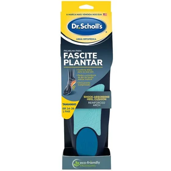Palmilha DR. SCHOLLS P/ Alivio da Fascite Plantar (esporao) 34-39