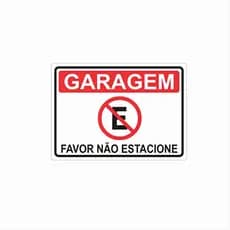 PLACA INFORMATIVA "GARAGEM. NÃO ESTACIONE" PAREDE/QUADRO INFORMATIVO/DECORAÇÃO/PLACA PARA PORTÃO
