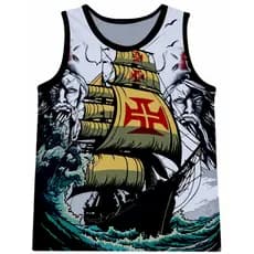 Camiseta Sem manga Abadá Poliéster - Cruz Maltino