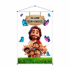 BANNER ARTE PRONTA  - SEJAM BEM-VINDOS CRISTÃO