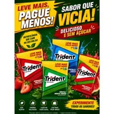 Trident 32g Chiclete Sabores 1 Pacote com 20 Chicletes Total