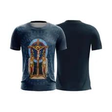 Camiseta Personalizada Unissex Religiosa - Jesus na Cruz Moda Cristã