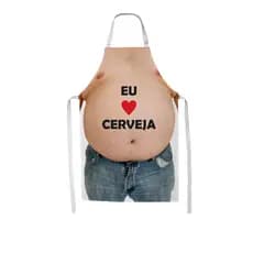Avental Para Churrasqueiro Eu Amo Cerveja Barriga Barrigudo