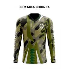 Camiseta Camuflada 26 Dry Fit Manga Longa Proteção UV50+ - Pesca, Motocross, Paintball, Tática, Trilha, Motociclista