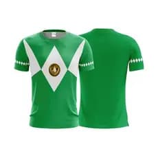 Camisetas Traje 3D Power Rangers Mighty Morphin Todas As Cores Adulto E Infantil