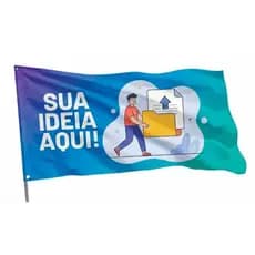 Bandeira Personalizada Com Sua Arte/Estampa/Logo com diversas opções de Tamanhos