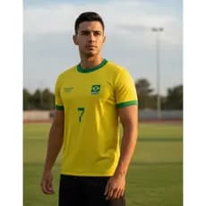 Camiseta Brasil Personalizada Copa Allejo International Superstar Soccer Dryfit