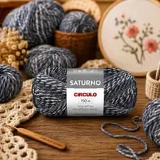 Fio Lã Saturno Inverno 100g 150m Acrílica Cores Lindas Cachecóis Crochê Tricô Artesanato Conforto