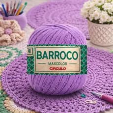 Barbante Barroco Maxcolor Fio 4 200g 338m Círculo Novelo Crochê Tricô Artesanato Tapetes Souplás