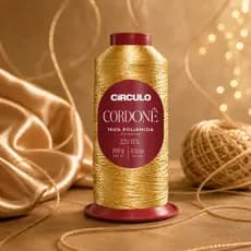 Fio Cordonê Circulo 100g 450m Macio Cores Vibrantes 100% Poliamida Crochê Artesanato Macramê Brilho