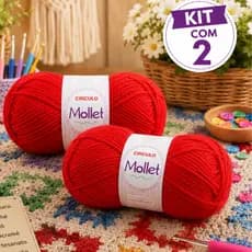 Kit 2 Barbantes Novelos Fio Mollet Círculo 100g Lã  Cores Crochê Tricô Qualidade Artesanato Cachecol