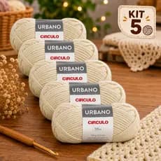 Kit 5 Novelos Lã Urbano Círculo 100g Linha Fio Macio Tricô Crochê Inverno Gorros Artesanato Elegante