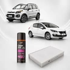 Filtro Ar Condicionado De Cabine + Limpa Ar Citroen Air Cross / C3 / C4 / Peugeot 307 / 308 / 408