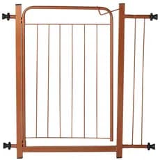 Portão Segurança Pet Cães Bebês Largo 69 a 84cm Extensor 10cm Bronze