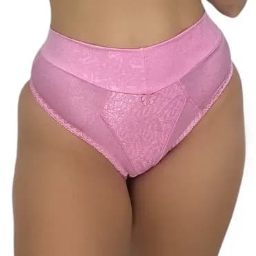 Calçola Calcinha Tangão Cintura Alta Lycra Rosset Rossete Cós Alto