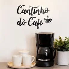 Espelho de Parede Cantinho do Café com Xícara em Acrílico – Decoração Cozinha Sala Gourmet