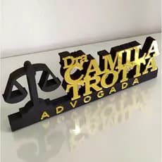 Placa Decorativa Profissão Advogado/ Psicólogo/ Nutricionista