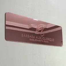 Placa De Sinalização Para Porta Acrílico Espelhado 30x9