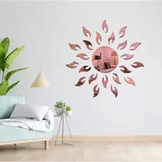 Espelho Decorativo Sol Acrílico Rose Gold / Prata