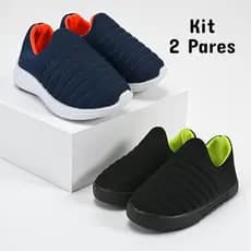 Kit 2 Pares Tênis Infantil Menino Confortável Calce Facil