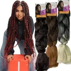 Cabelo Mega Jumbo Para Trança Alinea Cherey 390g 60cm