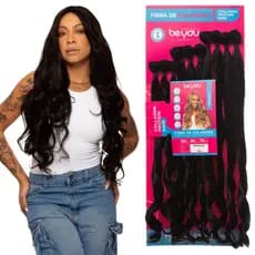 Cabelo Fibra De Colágeno Perfeição + Top Closure Ondulado 70cm Be You Envio Imediato