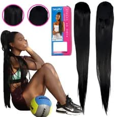 Aplique Rabo De Cavalo Preferida Liso Be You Fibra De Colágeno 80cm Lançamento