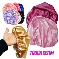 Touca de Cetim Explosão Anti Frizz Ideal para Umectação Envio Imediato