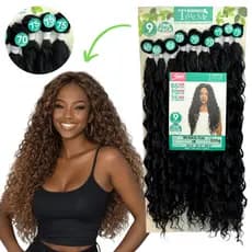Cabelo Orgânico Cacheado Beleza G Plus Rebecca Sleek Human Hair 75cm 320g