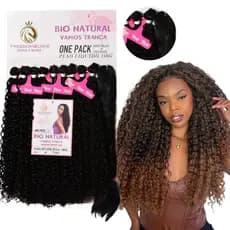 Cabelo Cacheado Modelo Freedom&Love Bio Natural 380g 70cm + Jumbo Braid  Idêntico Ao Humano