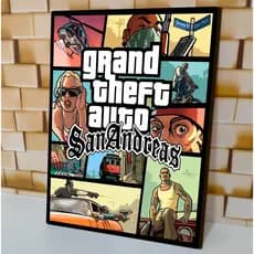 Quadro Decorativo Game GTA San Andreas 20x30cm
