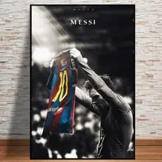 Quadro decorativo Messi jogador de futebol para sala quarto